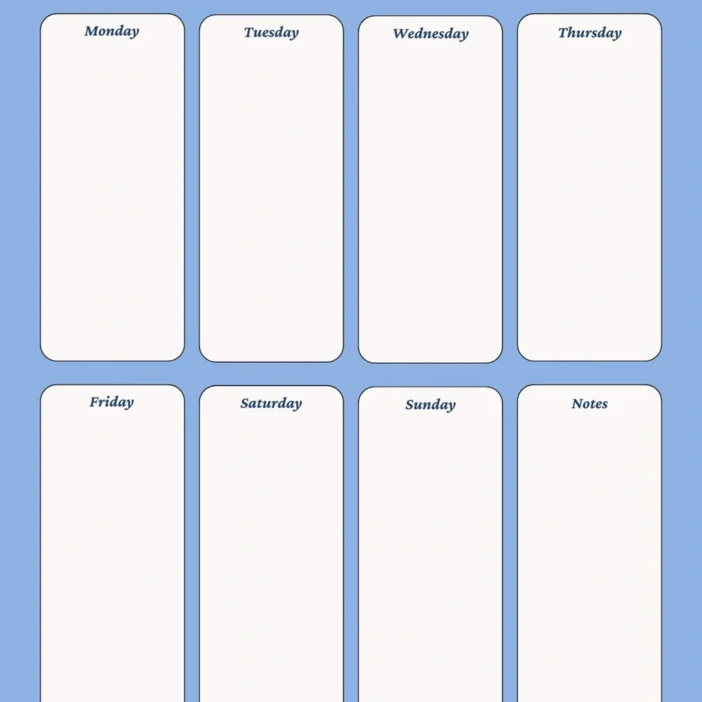 The Progress Goals All-in-One Planner - Blue Floral Design